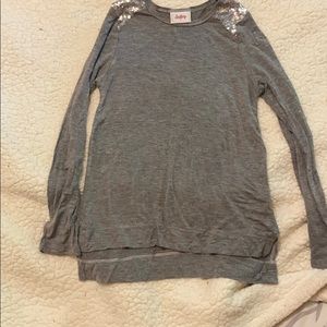 Gray kids sequence long sleeve shirt